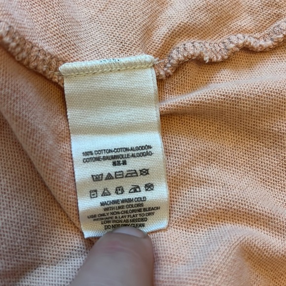 Free People We The Free‎ Orange Bonsai Tulip Front Top Size XS Oversized - Picture 4 of 5